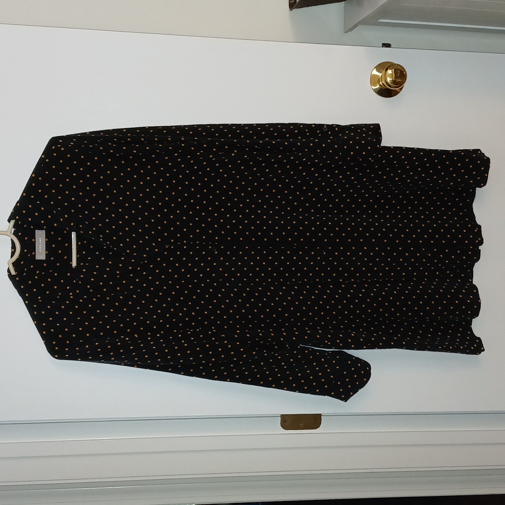 Everlane Black Dress with Gold Dots,  Size 10